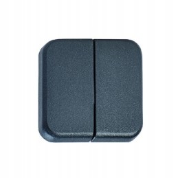 Double buttons for light switch, black fawo