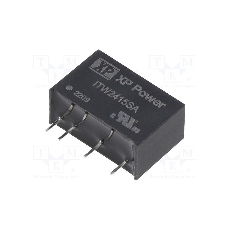 1 pcs x XP POWER - ITW2415SA - Converter: DC/DC, 1W, Uin: 18÷36V, Uout: 15VDC, Iout: 67mA, SIP, THT