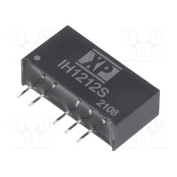 1 pcs x XP POWER - IH1212S - Converter: DC/DC, 2W, Uin: 12V, Uout: 12VDC, Uout2: -12VDC, Iout: 84mA