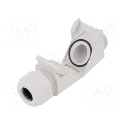 1 pcs x HUMMEL - 1.313.2000.50 - Cable gland, angular, M20, 1.5, IP68, polyamide, grey, HSK-W
