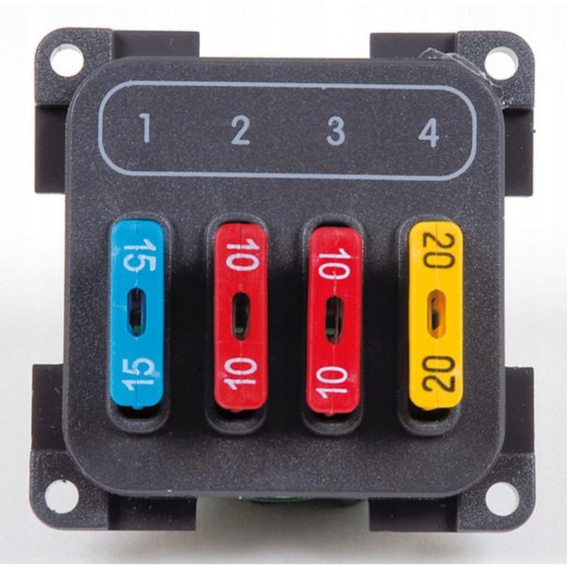 Camper security module with 4 cbe fuses
