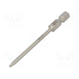 1 pcs x WERA - 5345047001 - Screwdriver bit, Torx®, TX07, Overall len: 70mm