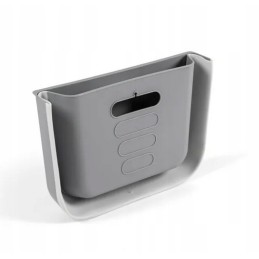 Folding, hanging camping trash bin