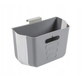 Folding, hanging camping trash bin