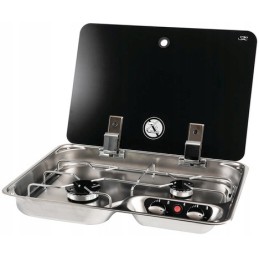 Gas hob, two-burner built-in cooker, Can FC 1346 E