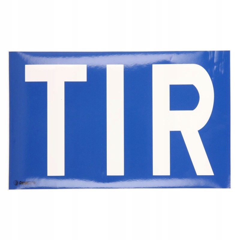 Truck information sticker 250x400mm cargoparts car