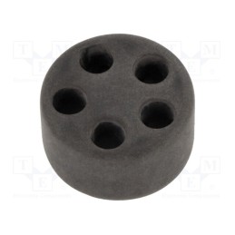 1 pcs x HELUKABEL - HELUTOP HT-MFDE M32 5X6 - Insert for gland, 6mm, M32, IP68, NBR rubber, Holes no: 5, HT-MFDE