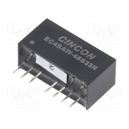 1 pcs x CINCON - EC4SAW-48S33N - Converter: DC/DC, 5/6W, Uin: 18÷75V, Uout: 3.3VDC, Iout: 0÷1200mA