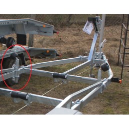 Roller holder bracket, 40x40 profile, boat trailer