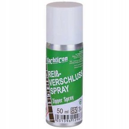 Spray for zippers and zippers