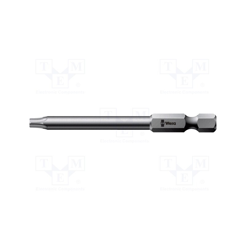 1 pcs x WERA - 5060100001 - Screwdriver bit, Torx®, TX10, Overall len: 70mm