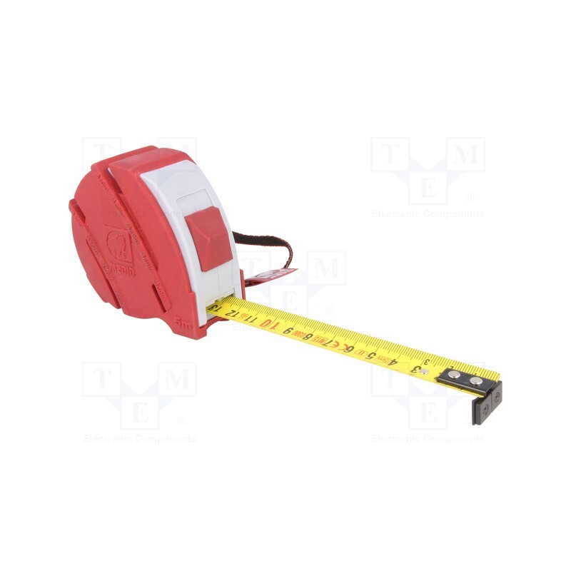1 pcs x MEDID - 5419M - Measuring tape, L: 5m, Width: 19mm, Enclos.mat: ABS,rubber, measure
