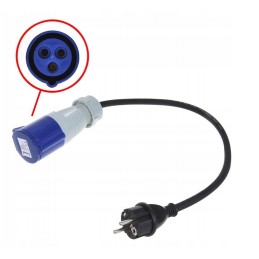 Cee adapter, adapter, cable, wire, connector, 40 cm