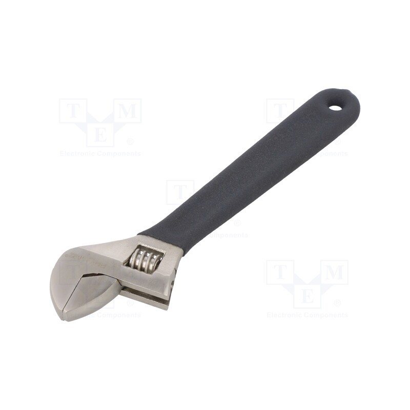 1 pcs x PROLINE - 29308 - Wrench, adjustable, 200mm, Max jaw capacity: 24mm, forged,satin