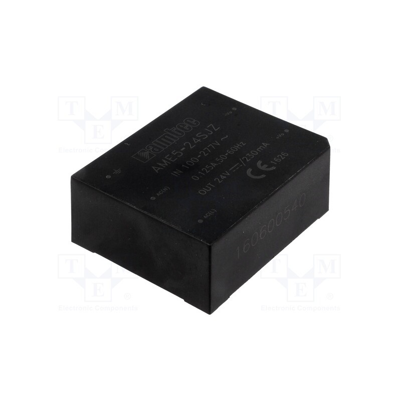 1 pcs x AIMTEC - AME5-24SJZ - Converter: AC/DC, 5W, 85÷305VAC, Usup: 100÷430VDC, Uout: 24VDC, 84%