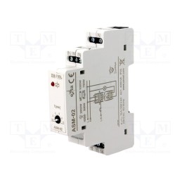 1 pcs x ZAMEL - ASM-02 - Staircase timer, for DIN rail mounting, 230VAC, SPST-NO, IP20