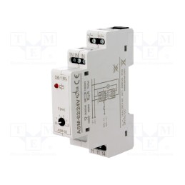 1 pcs x ZAMEL - ASM-02/24V - Staircase timer, for DIN rail mounting, 24VAC, 24VDC, SPST-NO
