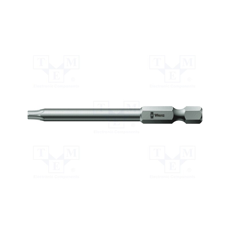 1 pcs x WERA - 5060115001 - Screwdriver bit, Torx®, TX25, Overall len: 70mm