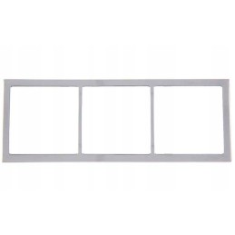 Triple frame 62 x 168 mm silver chrome