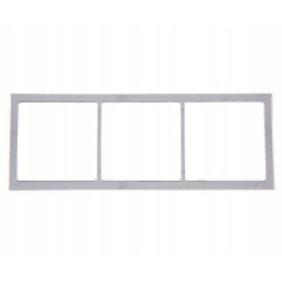 Triple frame 62 x 168 mm silver chrome