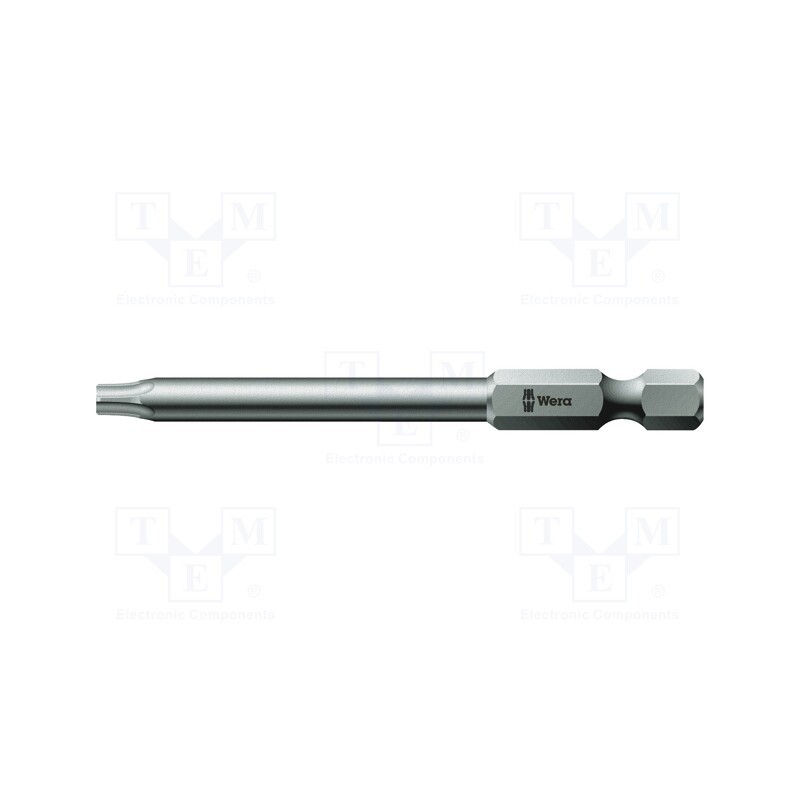 1 pcs x WERA - 5319835001 - Screwdriver bit, Torx®, TX09, Overall len: 70mm