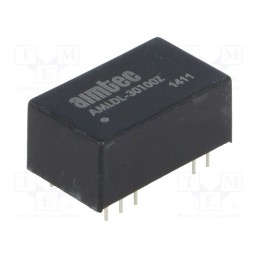 1 pcs x AIMTEC - AMLDL-30100Z - Converter: DC/DC, Uin: 7÷30V, Uout: 2÷28VDC, Iout: 1000mA, DIP16