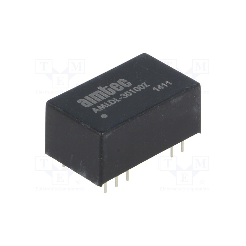 1 pcs x AIMTEC - AMLDL-30100Z - Converter: DC/DC, Uin: 7÷30V, Uout: 2÷28VDC, Iout: 1000mA, DIP16
