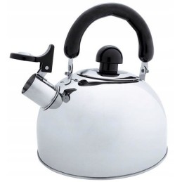 Tourist kettle with whistle, silver, 2 l