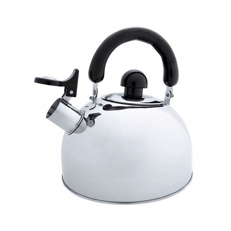 Tourist kettle with whistle, silver, 2 l