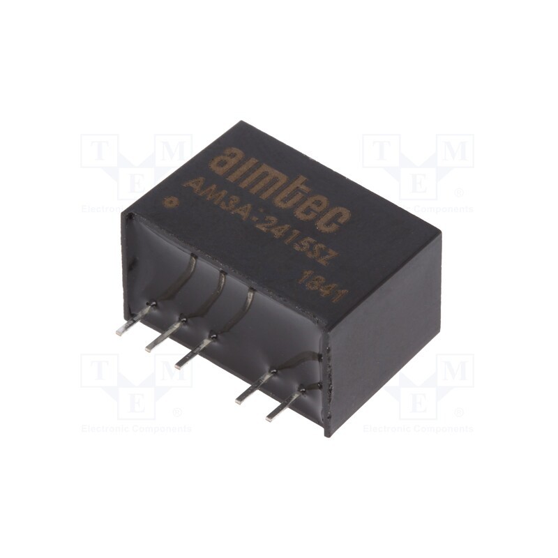 1 pcs x AIMTEC - AM3A-2415SZ - Converter: DC/DC, 3W, Uin: 9÷36V, Uout: 15VDC, Iout: 200mA, SIP6
