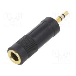 1 pcs x GEMBIRD - A-6.35F-3.5M - Adapter, Jack 3.5mm 3pin plug,Jack 6,3mm socket, black