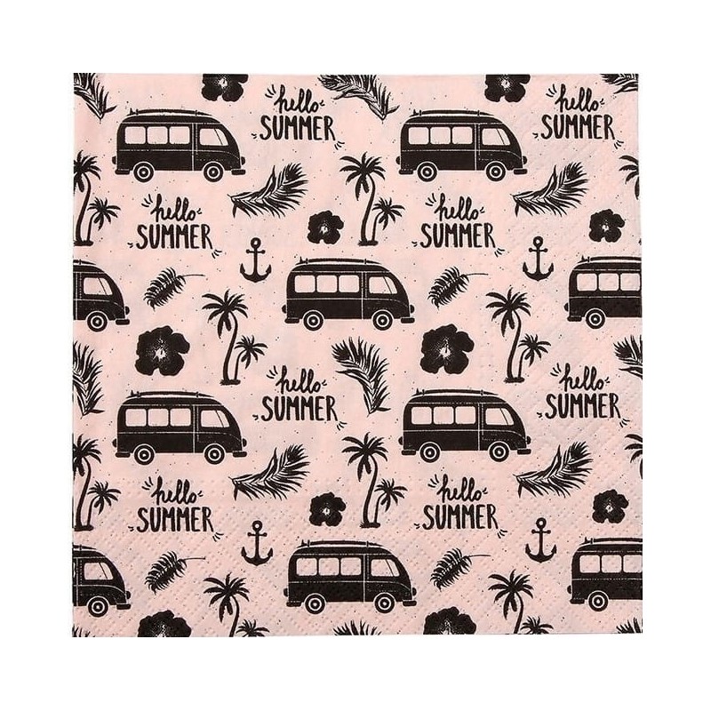 Camper paper napkins 33x33cm summer