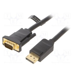 1 pcs x VENTION - HBLBH - Cable, D-Sub 15pin HD plug,DisplayPort plug, 2m, black, 30AWG