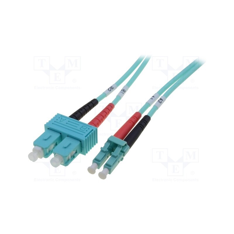 1 pcs x DIGITUS - DK-2532-02/3 - Fiber patch cord, OM3, LC/UPC,SC/UPC, 2m, Optical fiber: 50/125um