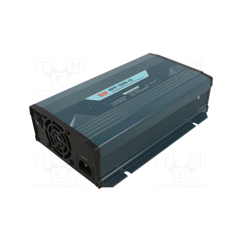 1 pcs x MEAN WELL - NPP-1200-12 - Charger: for rechargeable batteries, acid-lead,gel, 70A, 13.8VDC