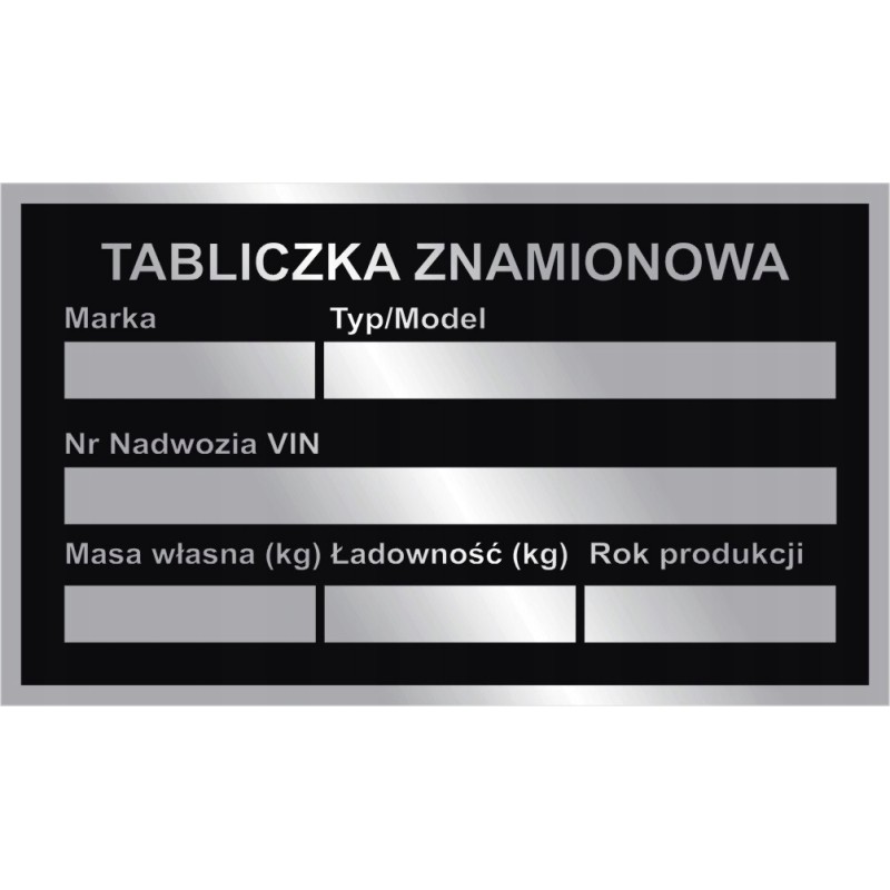 Replacement nameplate, set of 10 pcs