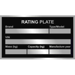 Replacement nameplate, set of 10 pcs