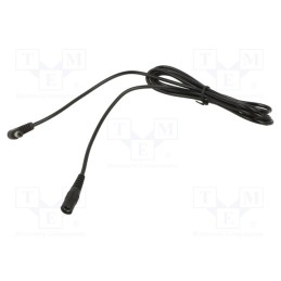 1 pcs x WEST POL - A21-C21-C050-200BK - Cable, 1x0.5mm2, DC 5,5/2,1 plug,DC 5,5/2,1 socket, angled, 2m