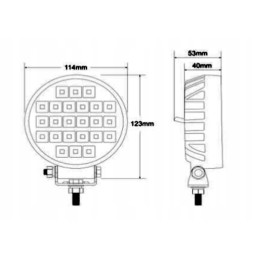 Lamp 24 LED power 24W with on on off camper 12v 24v with a round switch