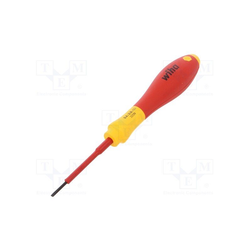 1 pcs x WIHA - 819 - Screwdriver, insulated, slot, 2,0x0,4mm, Blade length: 60mm, 1kVAC