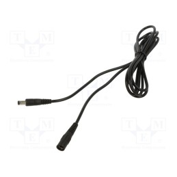 1 pcs x WEST POL - P25-C25-C050-300BK - Cable, 1x0.5mm2, DC 5,5/2,5 plug,DC 5,5/2,5 socket, straight