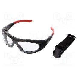 1 pcs x LAHTI PRO - L1501000 - Safety spectacles, Lens: transparent, Resistance to: UV rays