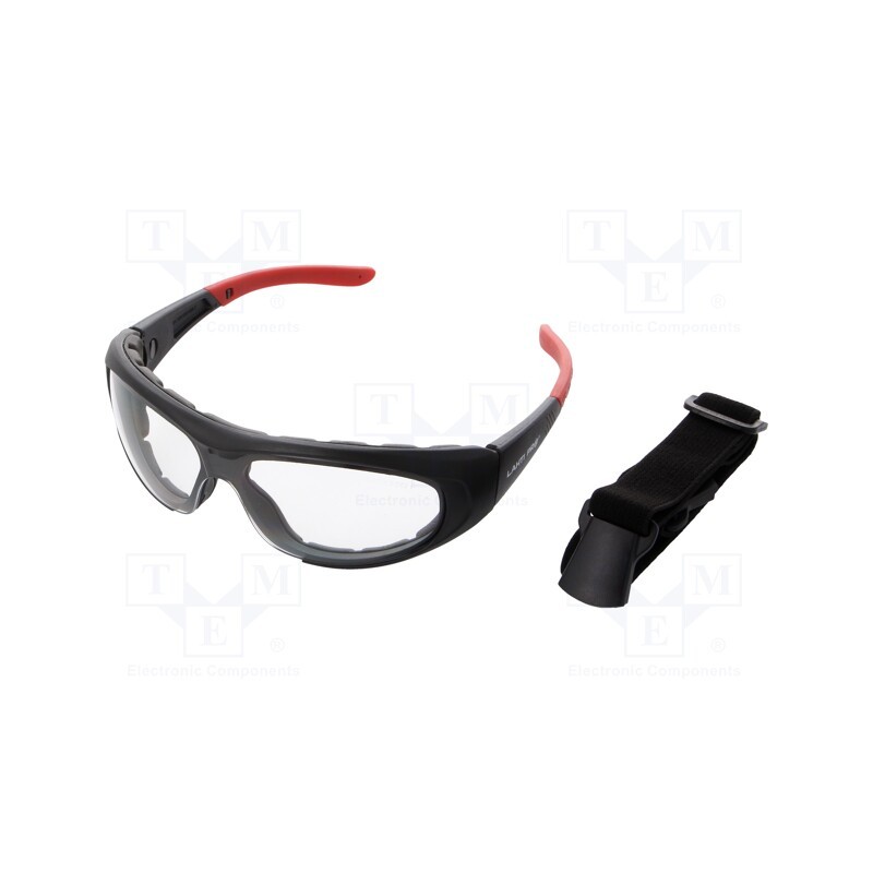 1 pcs x LAHTI PRO - L1501000 - Safety spectacles, Lens: transparent, Resistance to: UV rays