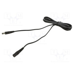 1 pcs x WEST POL - P25-C21-T050-150BK - Cable, 2x0.5mm2, DC 5,5/2,1 plug,DC 5,5/2,5 plug, straight, 1.5m