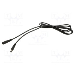 1 pcs x WEST POL - P25-C21-C050-150BK - Cable, 1x0.5mm2, DC 5,5/2,1 plug,DC 5,5/2,5 plug, straight, 1.5m