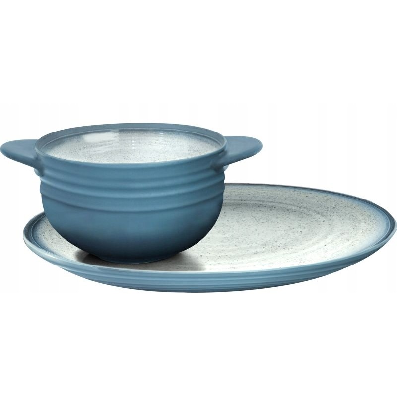 Unbreakable Brunner soup bowl with saucer