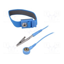 1 pcs x STATICTEC - STW1100 - Wristband, ESD, Features: antialergic, blue, 1.8m