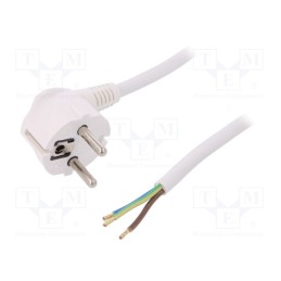 1 pcs x PLASTROL - W-97177 - Cable, 3G1.5mm2, CEE 7/7 (E/F) plug angled,wires,SCHUKO plug