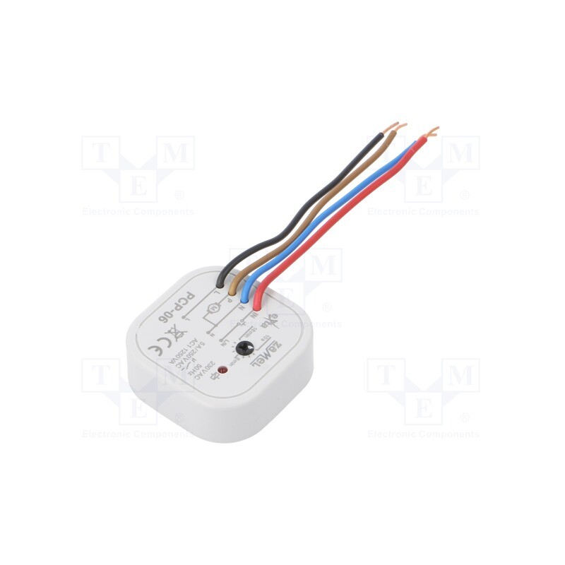 1 pcs x ZAMEL - PCP-06 - Timer, 10s÷16min, SPST-NO, 250VAC/5A, Usup: 230VAC, flush mount