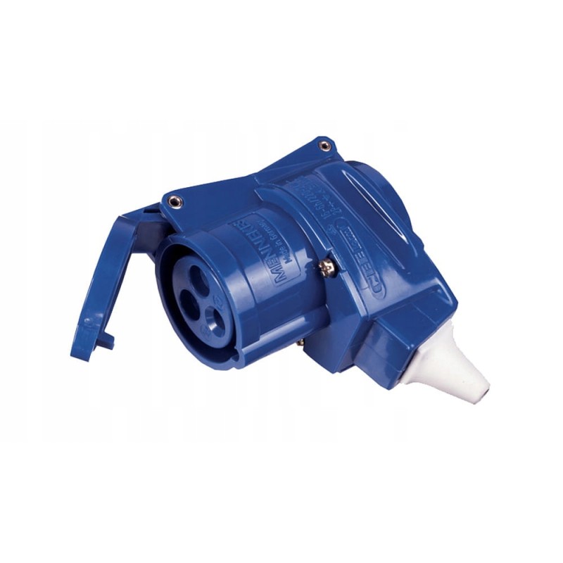 Angle socket with 230v 16a center camp output